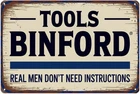 Tools Binford Vintage Workshop Metal Sign Suitable for Garage, 8 x 12 Inch