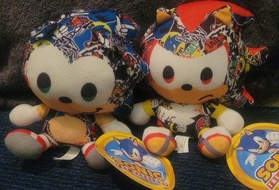 Sonic Shadow Sticker Bomb Plush Lot SEGA Toy Factory 7'' NWT Collectors Set Mint