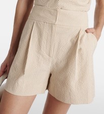 NWOT Veronica Beard Haina High Rise Cotton Seersucker Shorts Size 4 398