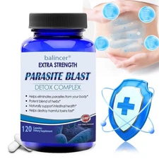 Parasite Cleanse Capsules/Extract-Wormwood,Black Walnut Hull, Clove 120 Caps