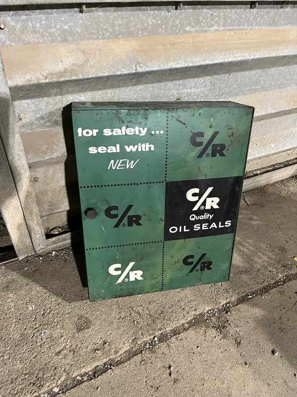 Vintage metal CR SEALS & parts cabinet