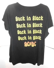 ACDC Back in Black T-Shirt Size L S236