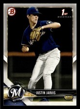 Justin Jarvis 2018 Bowman Draft #BD-104 Milwaukee Brewers