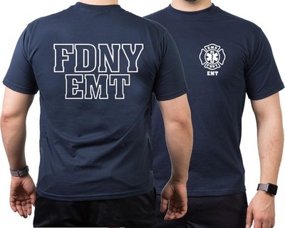 T-Shirt navy, New York City Fire Dept. EMT (Emergency Medical Technician)