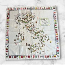 Italy Italian Souvenir Square Scarf  Cities, Coats of Arms, Landmarks 