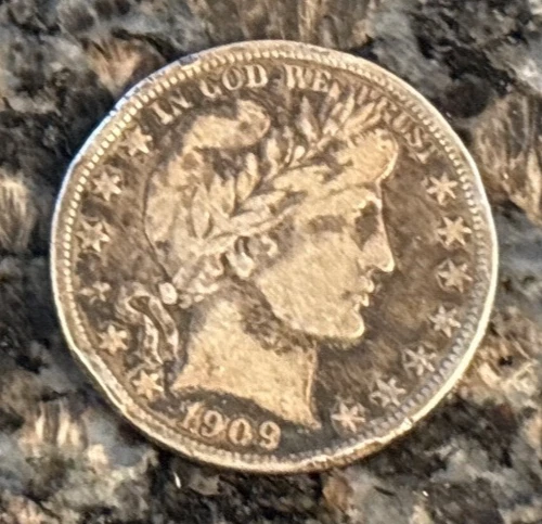 1909-O Barber Half Dollar - Better Date - Visible LIBERTY - New Orleans Mint