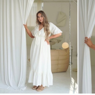 NEW Women's Dani Marie Tara Dress 14 White Bow Peekaboo Front Bridal Wedding