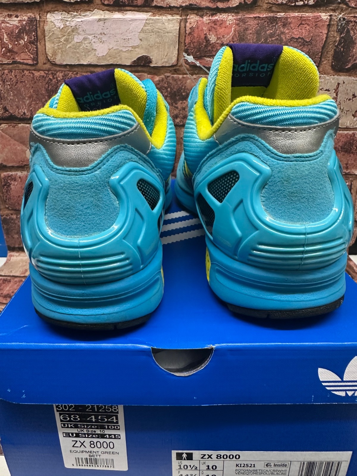 VINTAGE Adidas ZX 8000 AQUA OG TORSION 80'S CASUALS 2013 UK 10/5 image 4