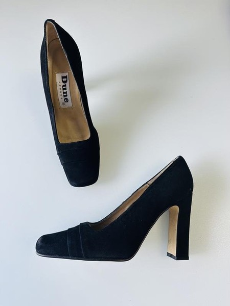 Women Heels Black Suede 36 #3OFP