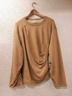 DRIES VAN NOTEN DRAPED SWEATSHIRT in BROWN size LARGE