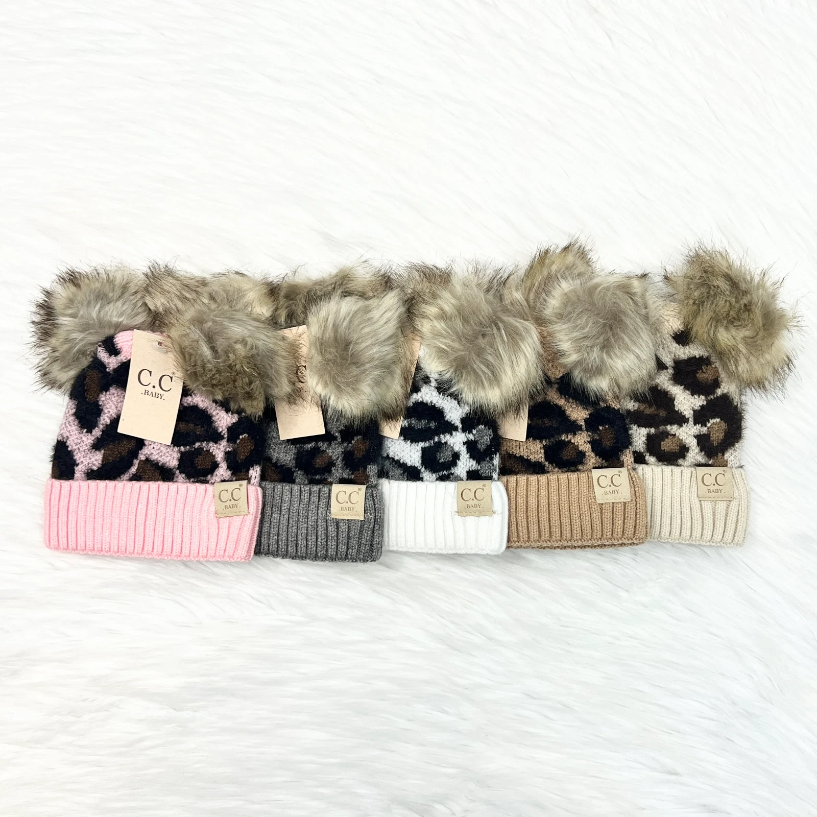 Baby C.C Premium Leopard Pom Beanie, Winter Beanies, New Born Baby Cozy Beanies
Opens in a new windo