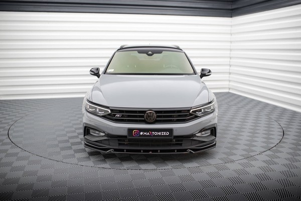 Maxton Design Frontlippe V.1 Passend FüR VW Passat R-Line B8 FL Schwarz Hochglan-image