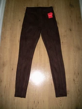Spanx Faux Suede Leggings Dark Terracotta Size Small New With Tags