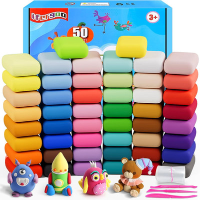 Modeling Clay - 50 Colors Air Dry Clay, DIY Molding Magic Clay for Slime Add Ins