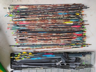 Lot of Over 100 Used Archery Hunting Competition Target Arrows Easton, Others