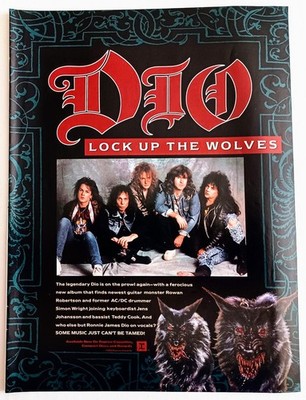 DIO~LOCK UP THE WOLVES~1990 ALBUM PROMO~PRINT MAGAZINE AD ADVERT