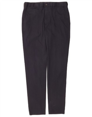 Marks & Spencer Mens Slim Fit Chino Trousers W34 L33 Navy Blue Cotton AM09