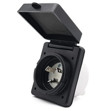 30 Amp Shore Power Inlet NEMA L5-30P 125V Twist Locking Plug with Cover for