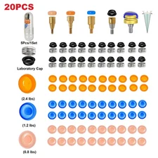US 20Pcs Dental Overdenture Locator Implant Abutment Retention Cap Inserts Set
