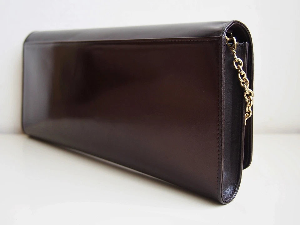 Bolso sin asas LOVCAT Paris charol pelo de pony marrón Foto 4 de 4