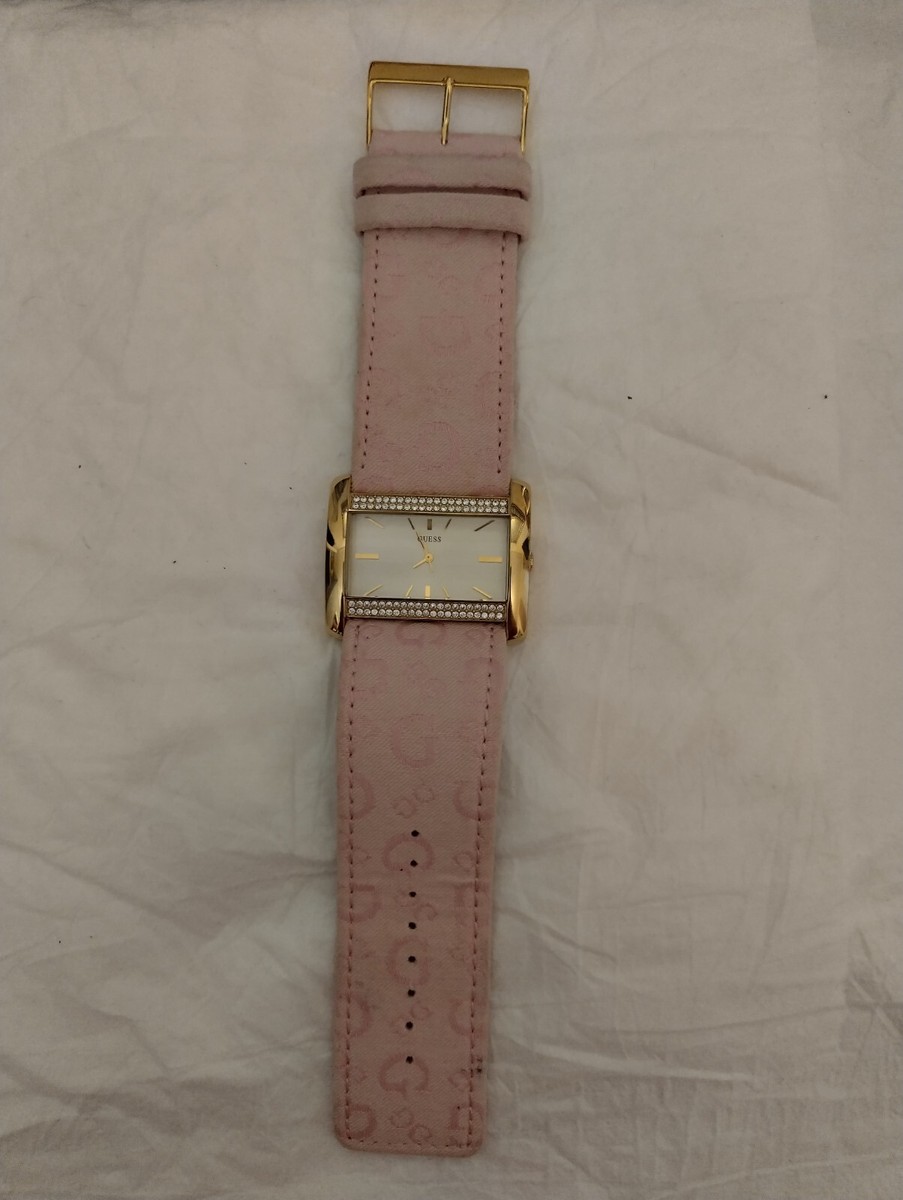 Women Guess vintage rectangle watch crystal-decorated with  display picture 1