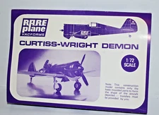 Rare Plane Vacforms - Curtiss-Wright Demon Airplane Model Kit - NIB