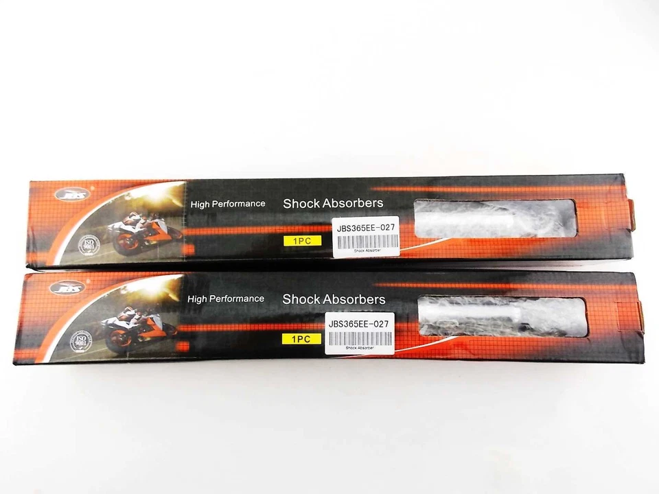 AMORTIGUADORES KAWASAKI F8 250 BISONTE 365mm JBS NARANJA/CROMO OJO A OJO Foto 4 de 4