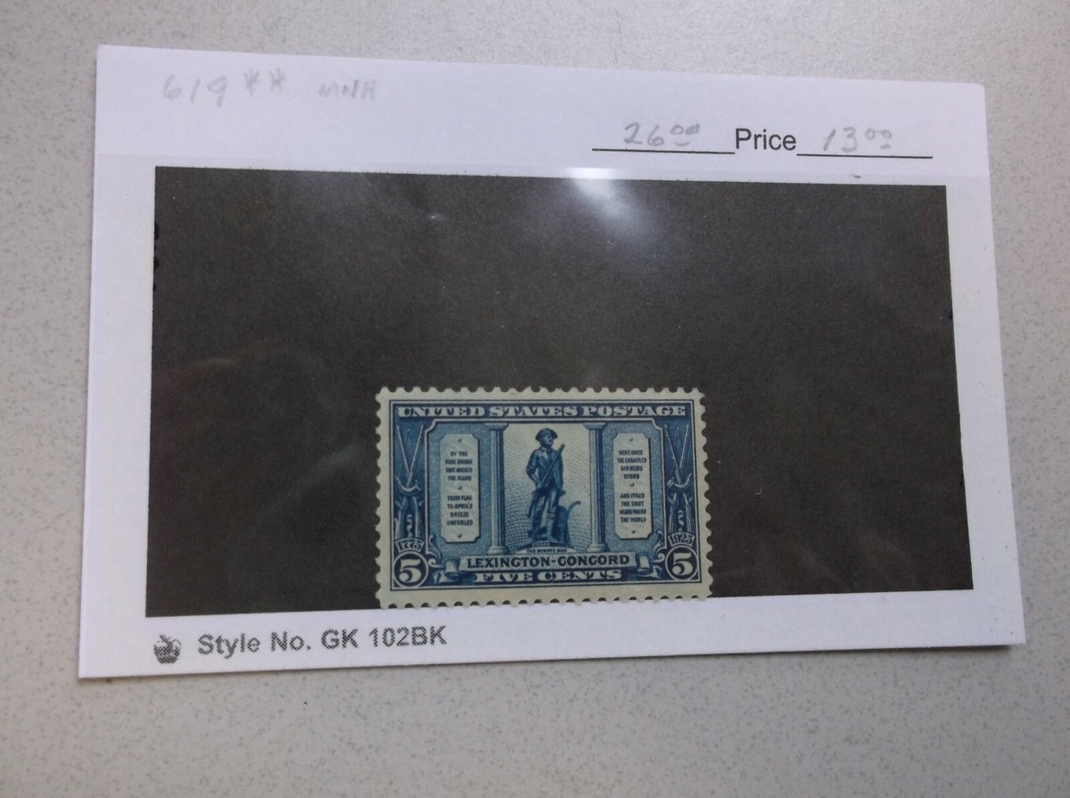 US #619 Blue Lexington-Concord Five Cent Stamps SCV $40 | eBay