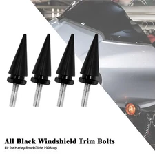 4x Impaler Spike Windshield Black Wind Screen Bolt Kit Fit For Harley Road Glide