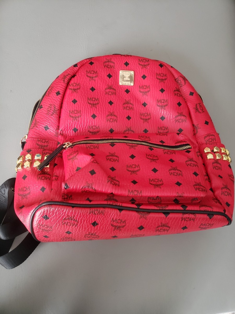 Red MCM backpack 🎒. Made in Korea tag. Very good condition Red MCM backpack 🎒. Made in Korea tag. Very good condition