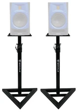 (2) Rockville Adjustable Studio Monitor Speaker Stands For Presonus R65 Monitors