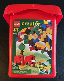 Vintage LEGO CREATOR  Building Block STORAGE TOTE with Handle #4105- EMPTY