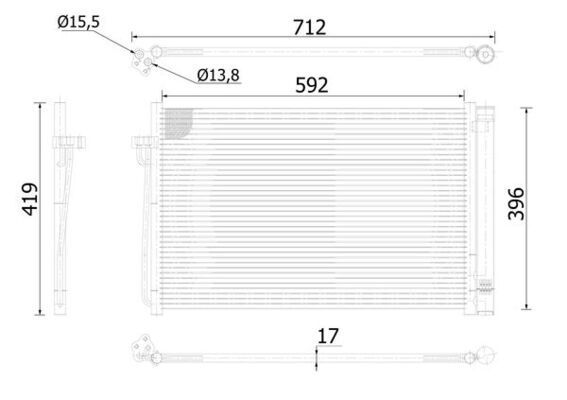 Mahle AC 344 000S Kondensator, Klimaanlage FüR Alpina BMW-image