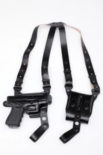 Premium Leather Shoulder Holster for GLOCK 26 / 27   - (# 9026 BLK)