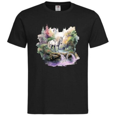 T-Shirt Einhorn Fabelwesen Pferd Märchen Unicorn Kuscheltier Traumland 401673s