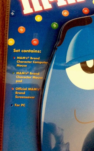 Kit informatique promotionnel souris d'ordinateur et tapis de souris pour PC Peanut M&M 2000 neuf dans son emballage d'origine - Photo 5 sur 10