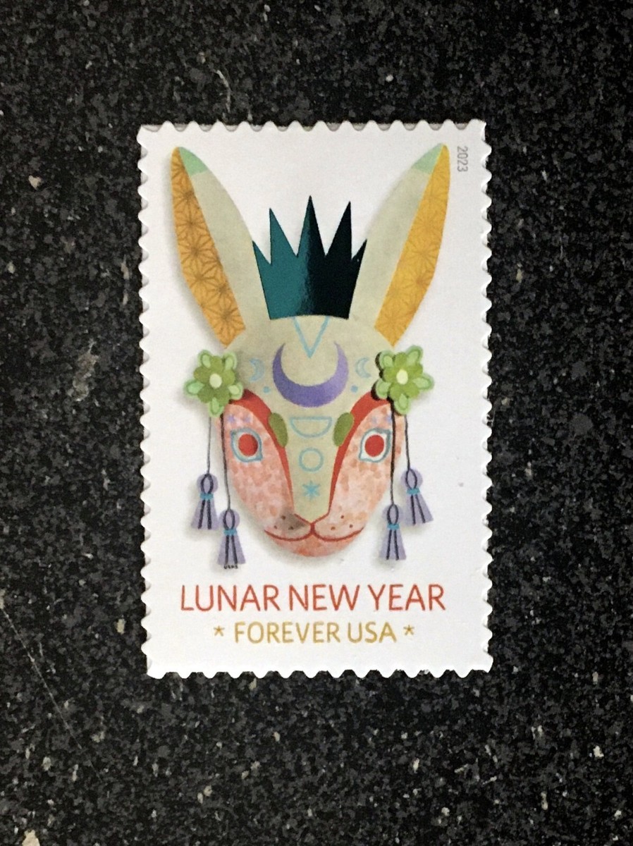 2023USA #5744 Forever Lunar New Year of the Rabbit - Block