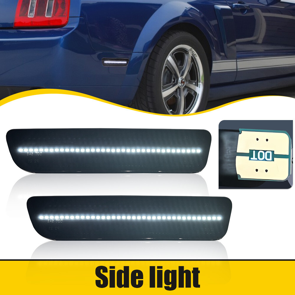 Smoked LED Side Marker Lights for 2005-2009 Ford Mustang