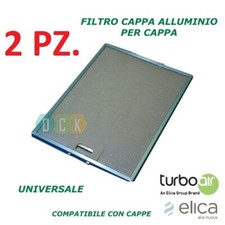 2 PEZZI Filtro Cappa Alluminio Metallico 247x327x8 mm TURBOAIR Antigrasso ELICA