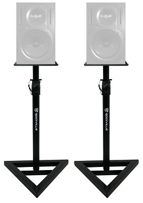 2) Rockville Adjustable Studio Monitor Speaker Stands For Behringer Truth B2031A