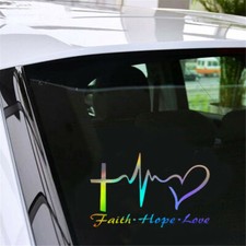 2pcs Jesus HOPE LOVE FAITH Prayer Vinyl Sticker Car Wall Window  Bumper Decal
