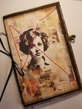 Junk Journal Booklet "COLD CASE" Murder, Detective, Pockets, Cards, Ephemera +