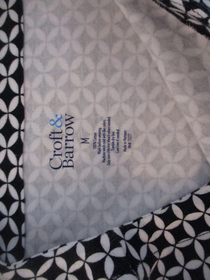 Top para mujer Croft & Barrow talla M manga larga multicolor cuello redondo Foto 3 de 4