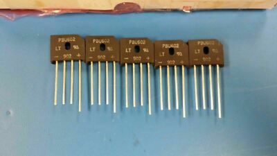 (5PCS) PBU602 Diode Rectifier Bridge Single 100V 6A 4-Pin PBU