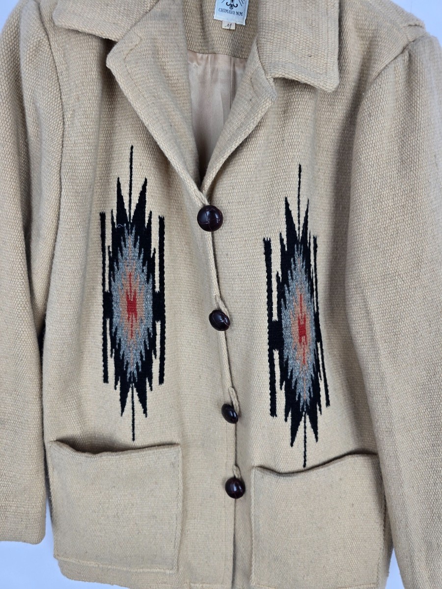 ジャケット・アウター OLD Diamond Head ORTEGA Chimayo Jacket Vintage Chimayo Jacket Ortega TALON Beige Rare Archive Size