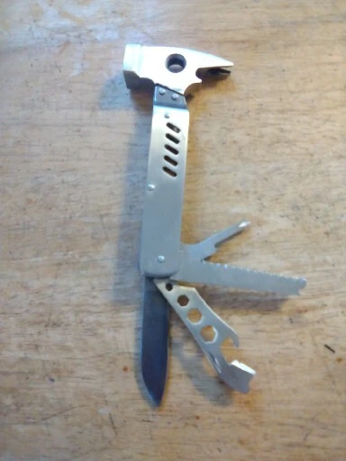 Multi Tool, Handy Carry, Pocket Sized, All Stainless Steel, Hammer, Camp, Work