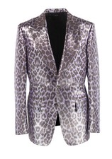 TOM FORD Purple Leopard Shelton Cocktail Dinner Jacket Size 50 IT / 40R U.S. ...