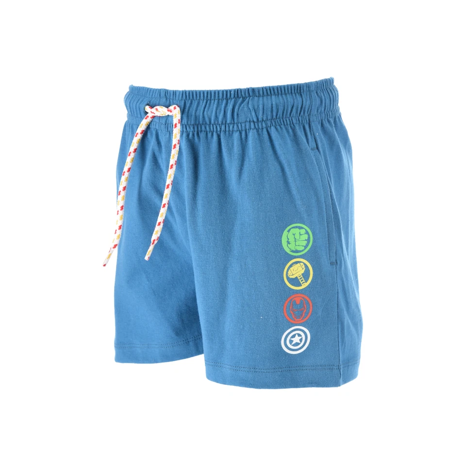 COMPLETO SHORT + T-SHIRT AVENGERS MARVEL BAMBINO 100% COTONE - EX1033BIANCO - Immagine 4 di 4