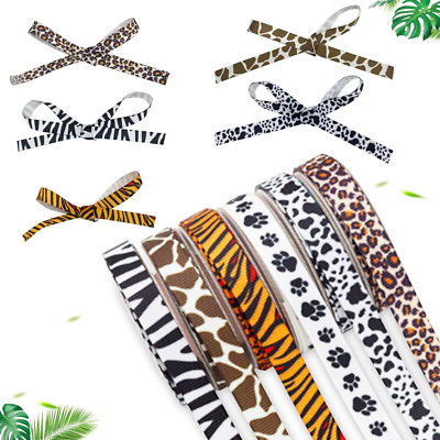 #ad #ad 6 Rolls Jungle Animal Print Ribbon 30 Yards Wired Edge Leopard Zebra Dog Paw Pr $15.62