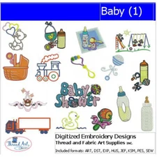 50+ Embroidery Design Sets Child & Nursery ~10+ Per Set - 9 Formats - USB Stick